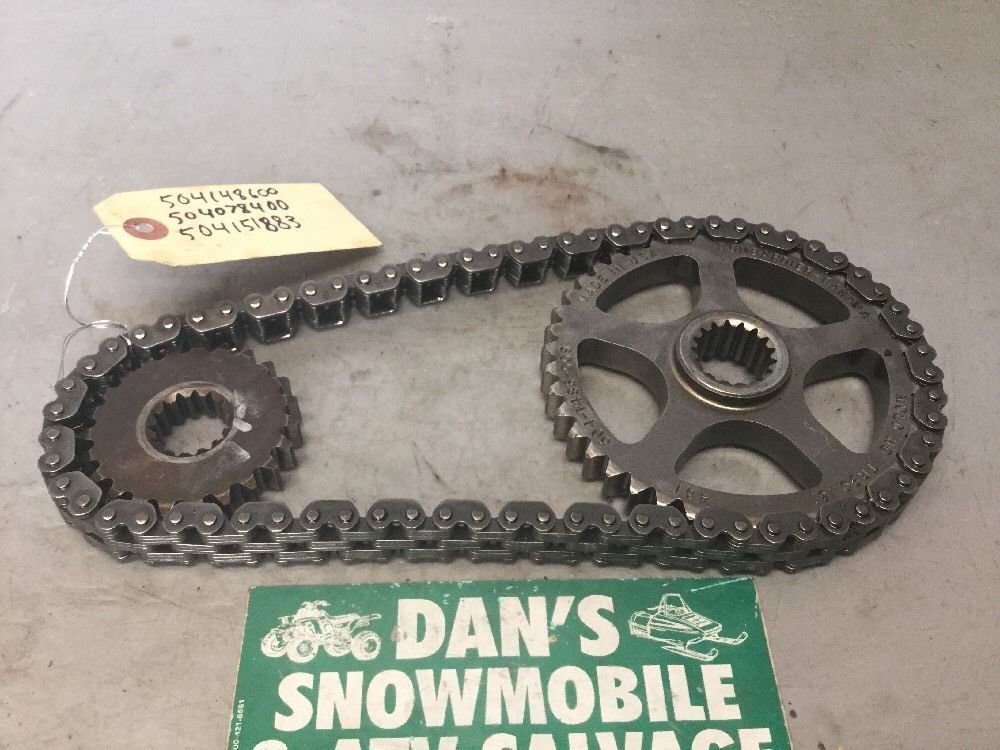 Chain & Sprocket Ski-doo 2000 Formula 500 Snowmobile # 504148600, 50078400