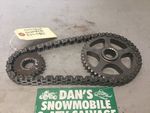 Chain & Sprocket Ski-doo 2000 Formula 500 Snowmobile # 504148600, 50078400