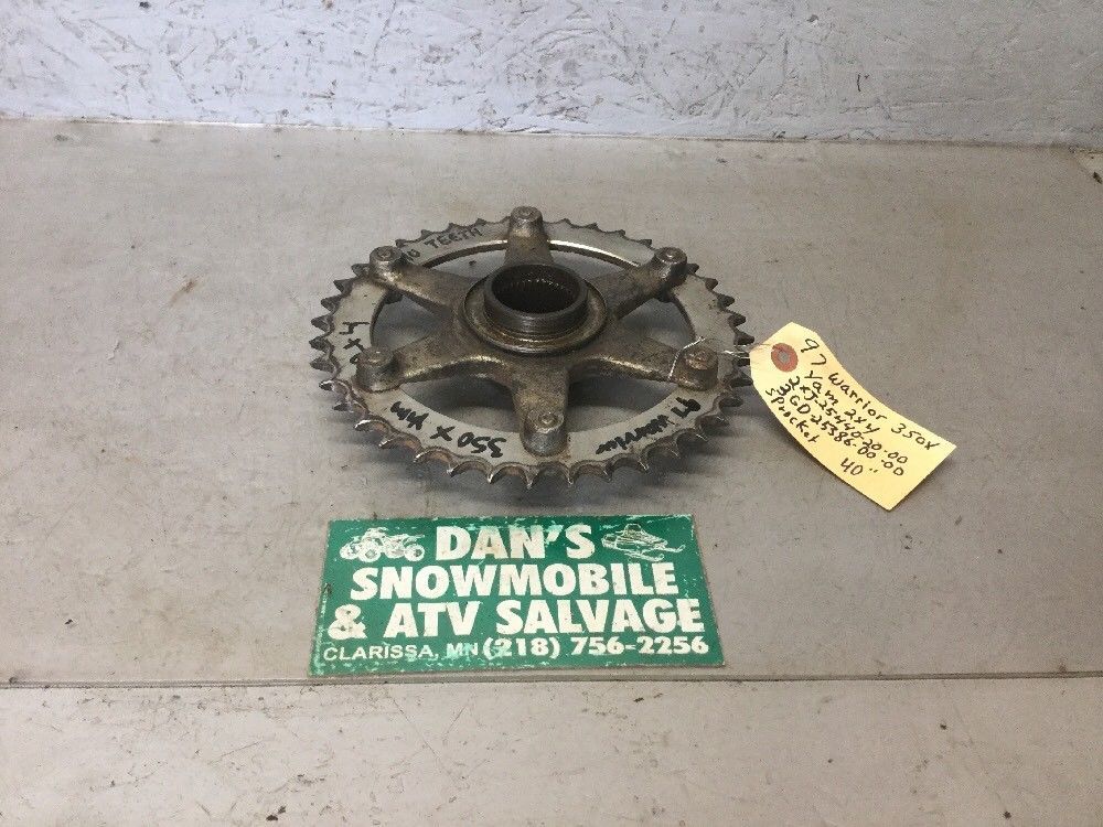 Sprocket & Hub # 2XJ-25440-20-00, 2XJ-25386-00-00 Yamaha 1997 Warrior 350 X ATV