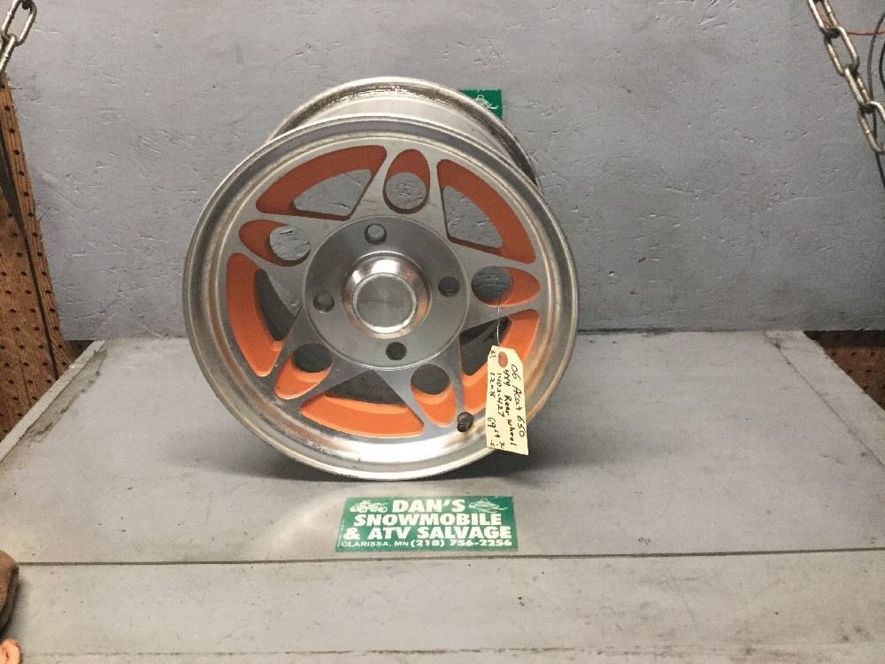 Wheel Rear Rim 12x8 Orange Arctic Cat 06 ATV 650 4x4 # 1402-427
