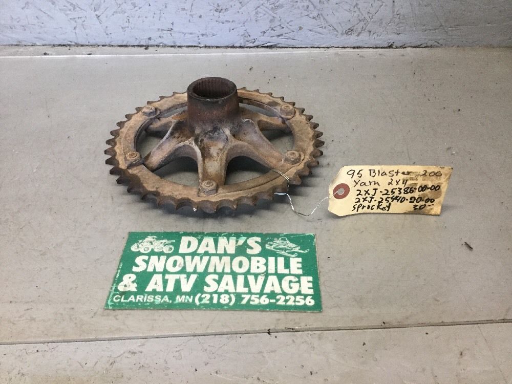 Sprocket & Hub # 2XJ-25440-20-00, 2XJ-25386-00-00 Yamaha 1995 Blaster 200 ATV