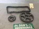 Chain & Sprocket Ski-doo 2000 Formula 500 Snowmobile # 504148600, 50078400